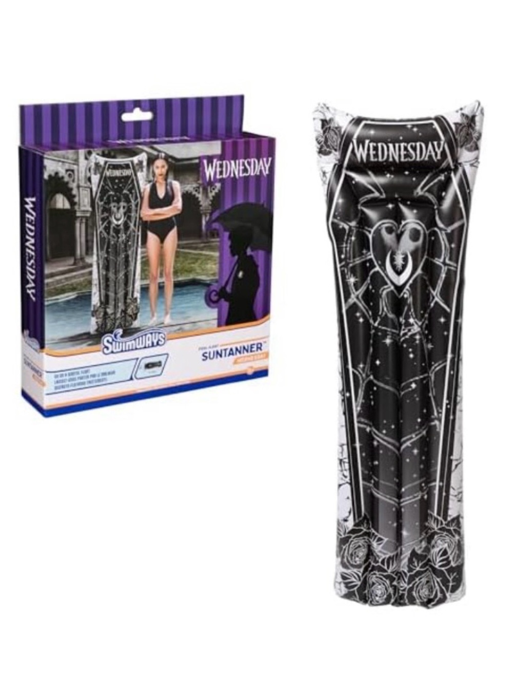 Wednesday Black Inflatable Pool Floats